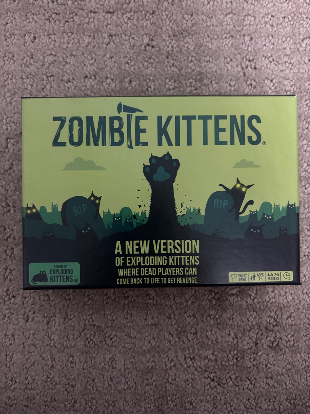 Zombie Kittens Card Game - Green and Black Box